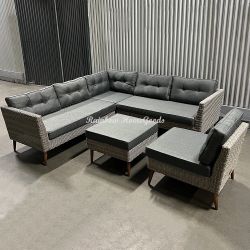 Premium Grade 7-Seater L-Shaped Outdoor Patio Furniture Set