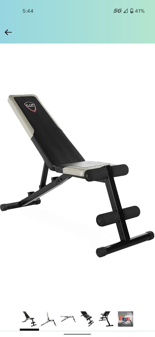 CAP Utility Weight Lifting Bench, Flat/Incline
