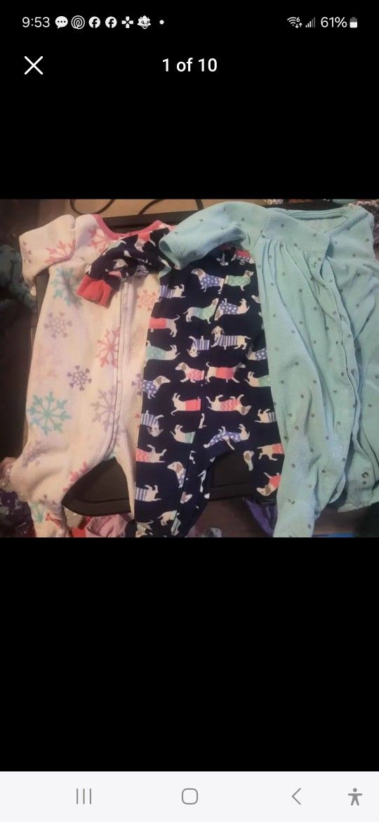 26 Piece Lot Baby Girl Winter Clothes Size 6 Mos