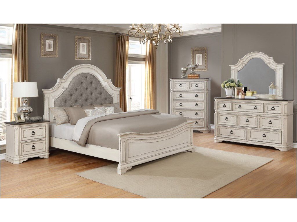 Rustic White Bedroom Group NEW