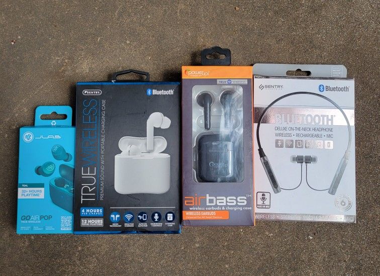 Bluetooth headphone or earbuds
$10 each