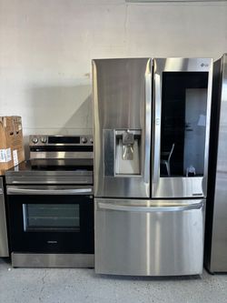Stainless steel fridge
