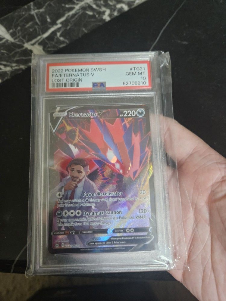 Eternatus V Full Art TG21 Lost Origin PSA 10