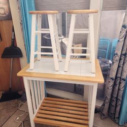 Table W/ 2 Benches 