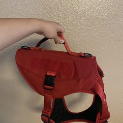 Red Tactical Dog Harness 