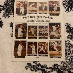 1977 NY Yankees CHAMPIONS 8”x10” Photo