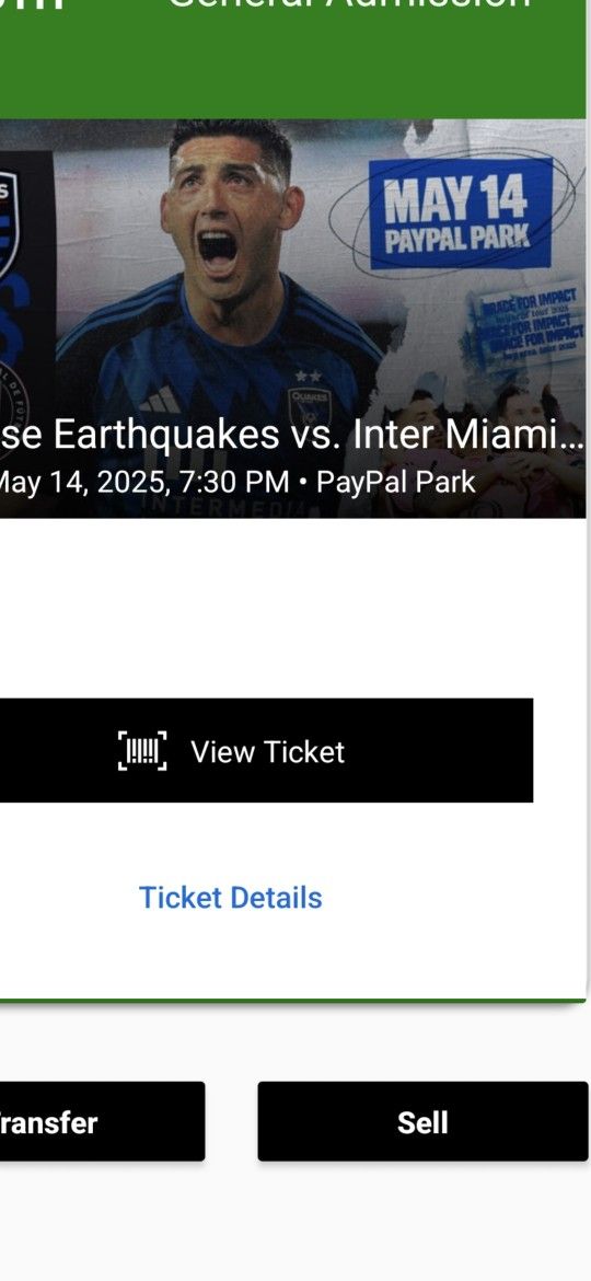 Inter Miami Vs San Jose Earquakes