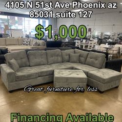 Sectional With Ottoman Brand New