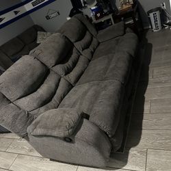 Gray Recliner Sofa