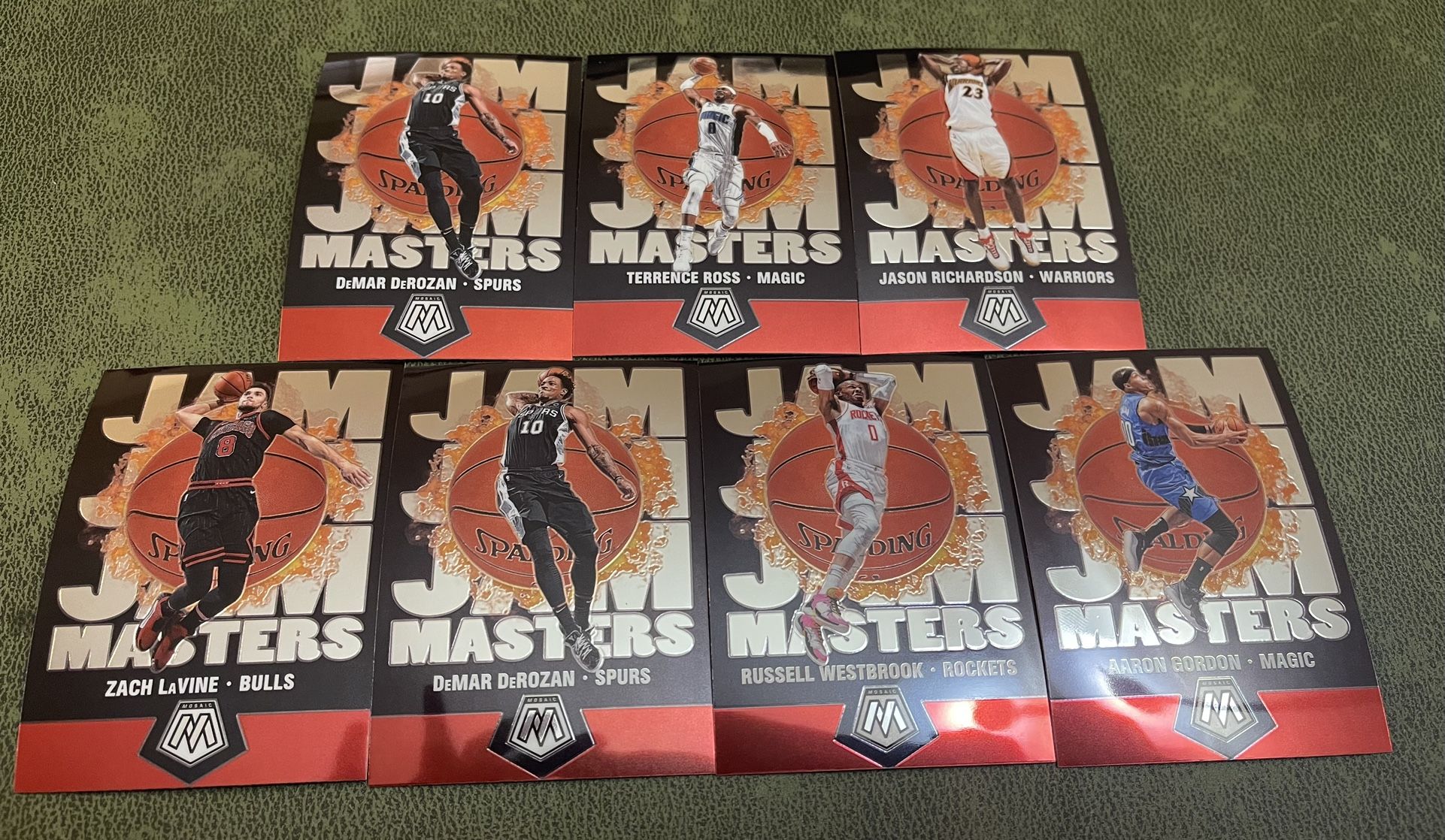Lot of 7 2019-20 Panini Mosaic Jam Masters