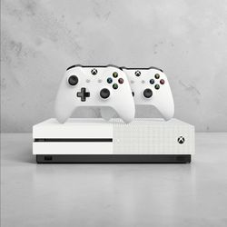 Xbox One S With Two Controller Bundle (1TB), White