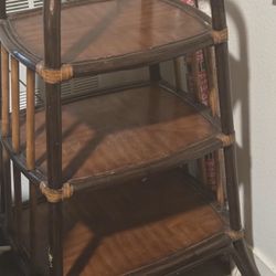  Moving Sale 3 Tier Bamboo Shelf Stoarge Stand