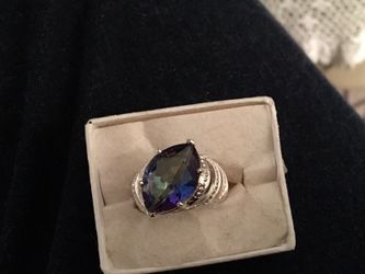 Mystic topaz ring