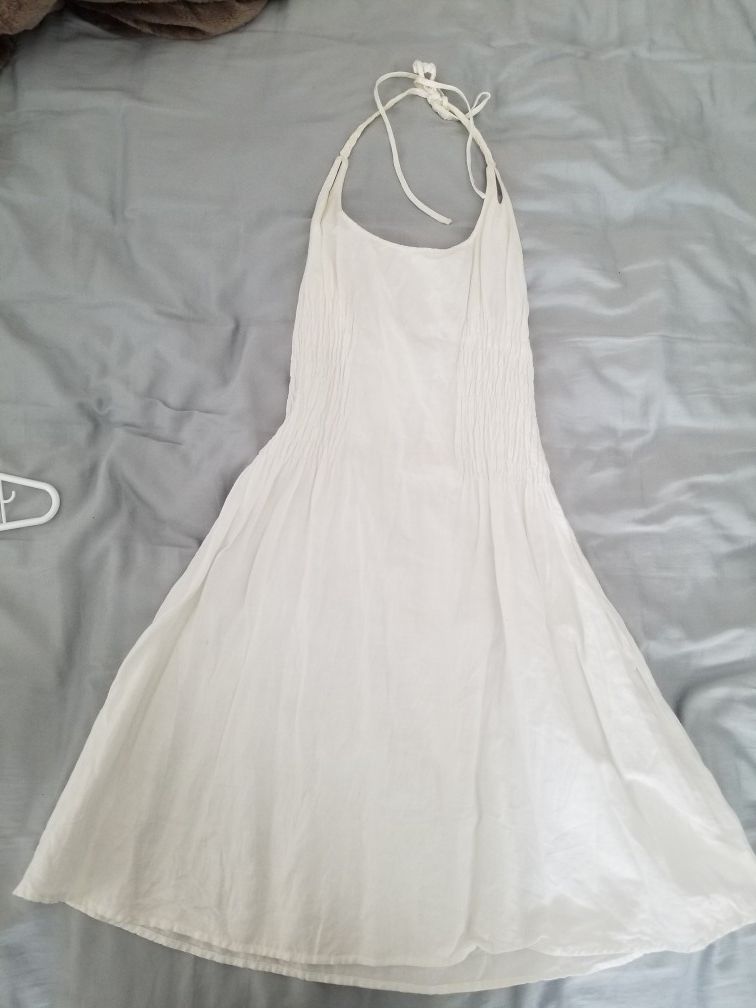 American Rag White braided Halter dress. Sz M