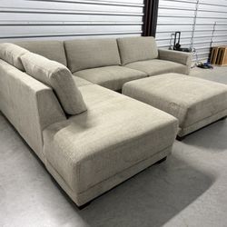 Gray Costco Thomasville Sectional With Ottoman