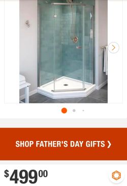 Frameless Corner Shower Enclosure in Stainless with Clear Glass