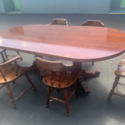 Antique  Mahogany Wood Dining Room Table