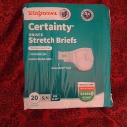 Walgreens certainty unisex stretch brief/ diapers