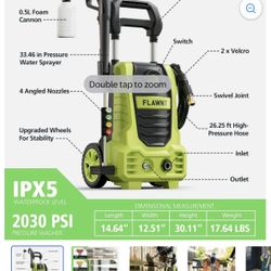 Electric Pressure Washer, 26 FT Hose Pressure Cleaner 2030 PSI with 4 Nozzles Tips,Surface Cleaning with Upgraded Swivel Joint for Car/Fences/Daily Ne