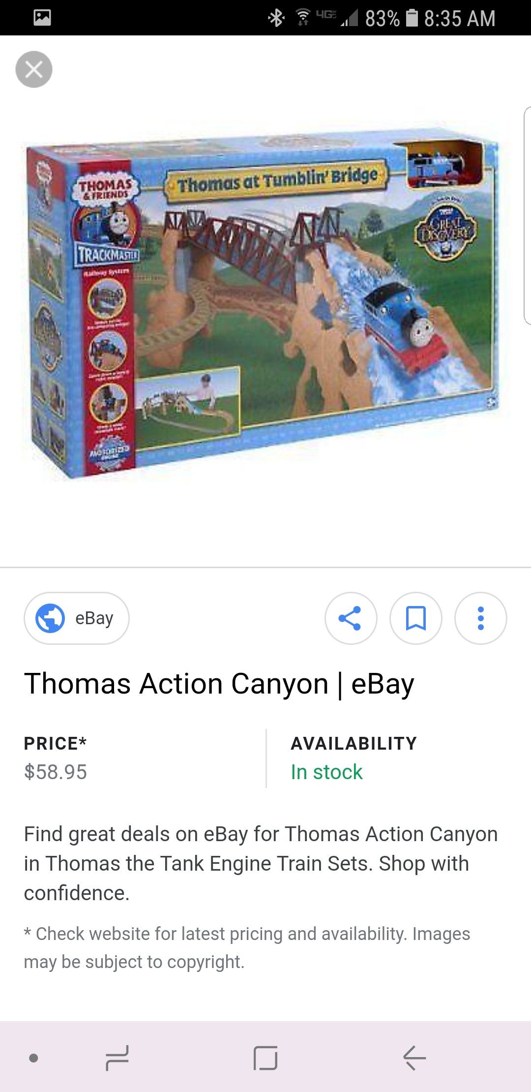 Thomas the Train Action Canyon Track Set