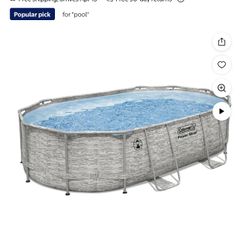 Coleman Power Steel 16 Ft X 10 Ft X 42 In. Oval Metal Frame Above Ground Pool Set