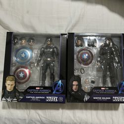 Mafex Captain America Stealth Suit Ver. & Winter Soldier 