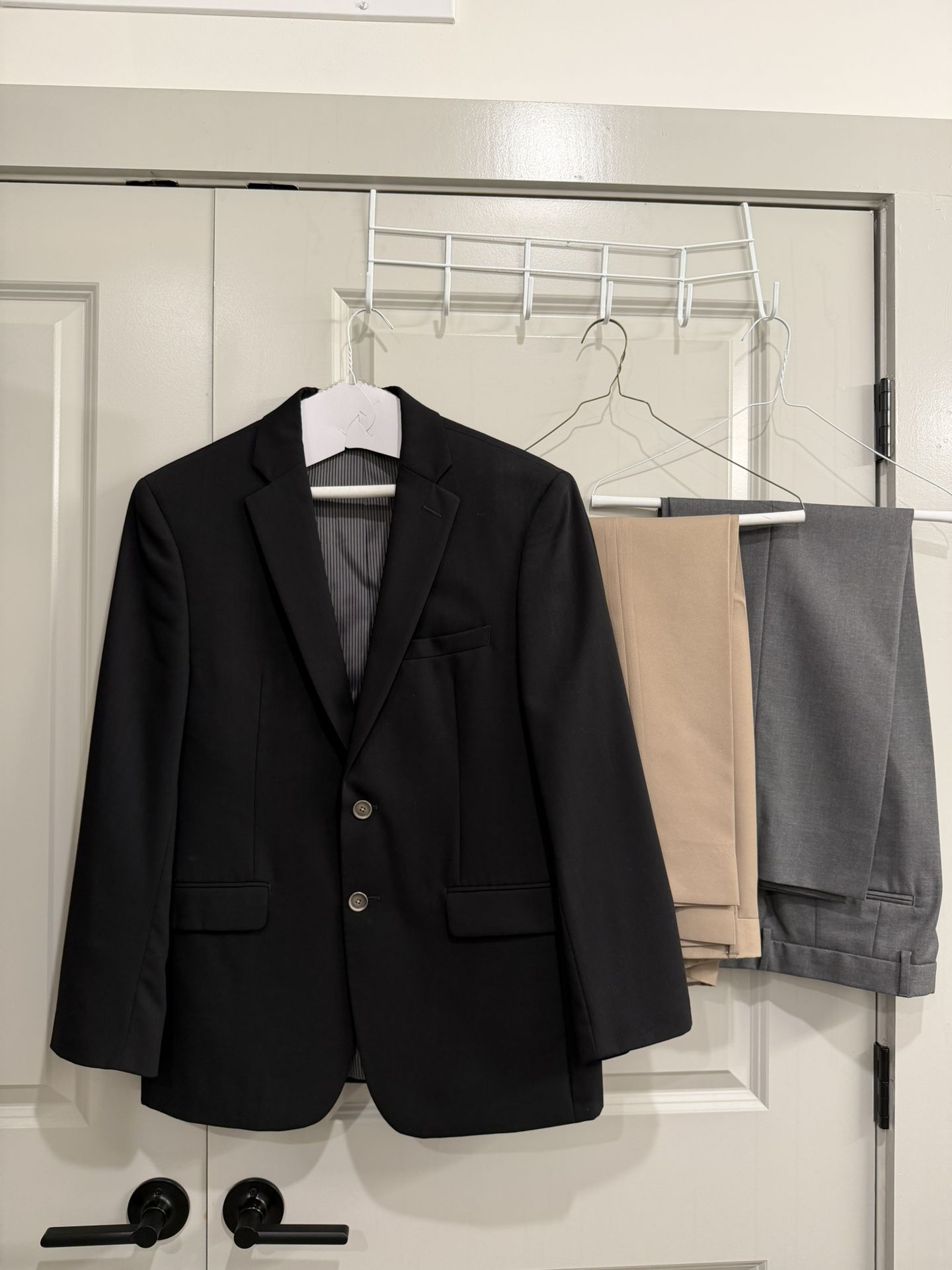 Black Calvin Klein Sports Coat And 2 Pants