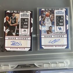 Lillian Tillie And Manuel Quickley Contenders Auto Red Foil