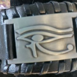 Eye of Horus Leather Cuff
