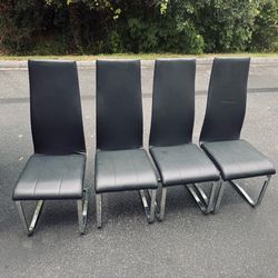 Set of 4 Modern Dining Chairs + FREE Glass Table Top