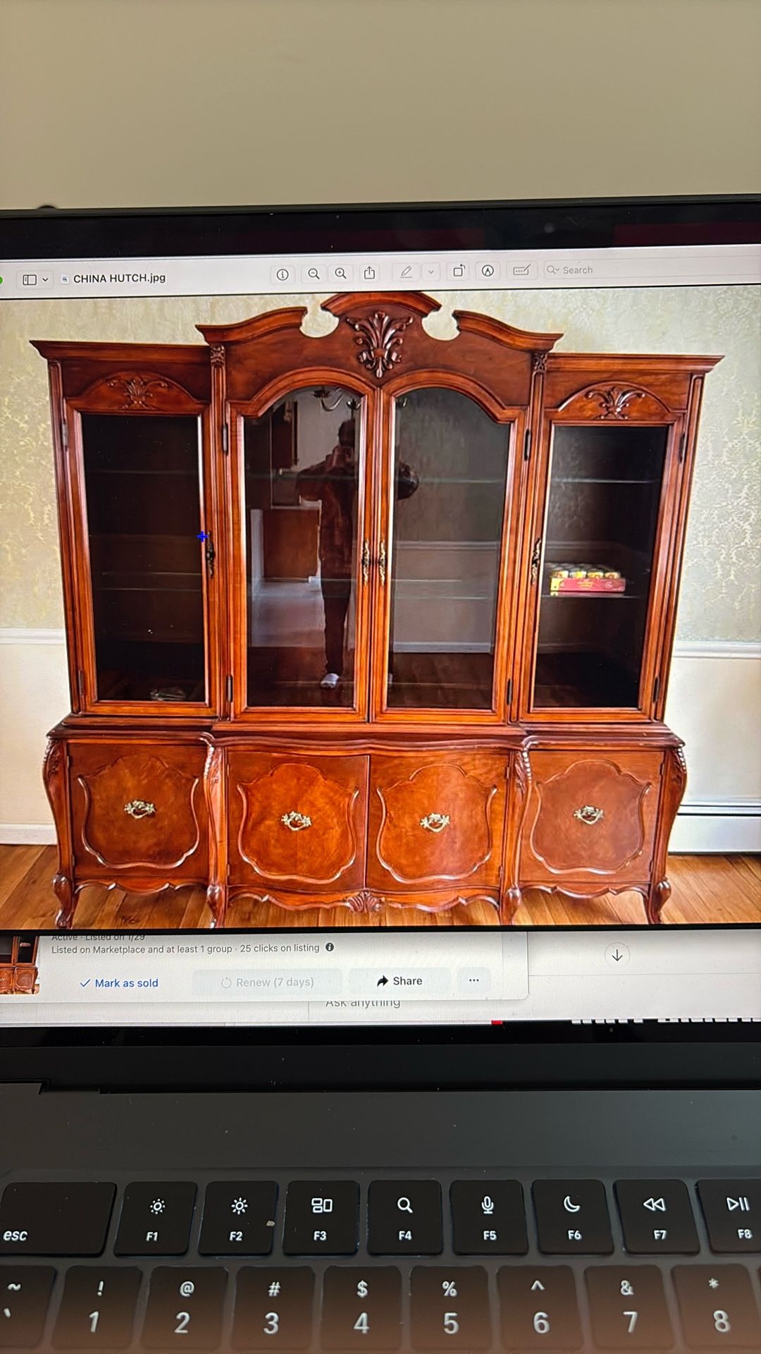 All wood antique China hutch. Very heavy.