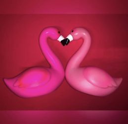 LightUp Flamingos In Love Pink Lights Lamp Gifts Home Goods Decoration Tropical Christmas