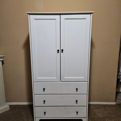 White Armoire, TV Stand, End Tables