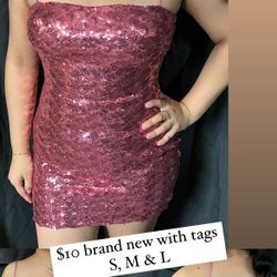 Pink Sequin Dress
