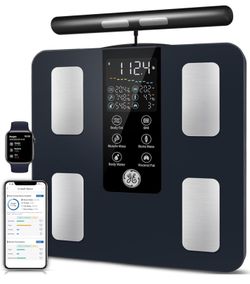 Smart Scale for Body Weight: 8-Electrode Digital Bathroom Scale for Weight Fat BMI Muscle Mass Full Body Composition Analyzer 50 Measurements Bluetoot