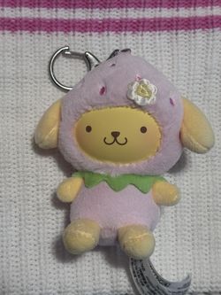 TOPTOY Sanrio Sweet Strawberry Series Plush Keychain - Pompompurin