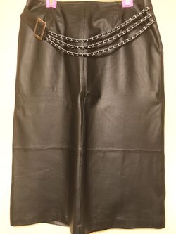 100% LEATHER SKIRT