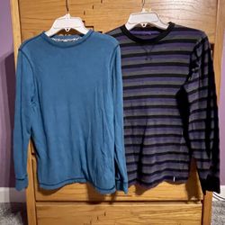 2 long sleeve Tony Hawk shirts (boys M 10/12)
