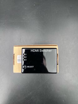 3 Port HDMI Switcher 3x1 HDMI Selector Switch w/ 5V Power Adapter