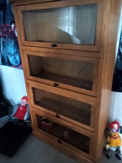 Vintage Barrister Bookcase with Glass Doors