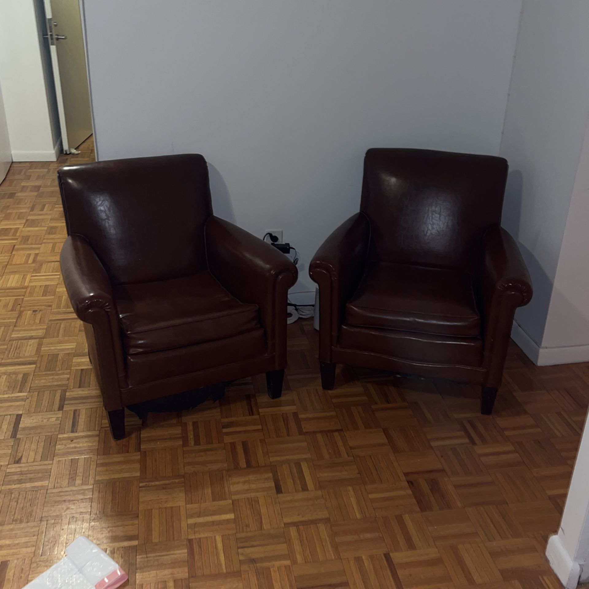 Leather Sofa Chairs (2) - Small