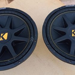 Two Kicker 15 " Subwoofers In Custom Ported Enclosure 
