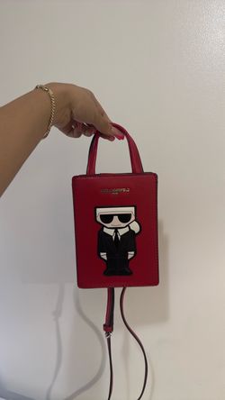 Karl Lagerfeld Paris Red Mini Crossbody Bag