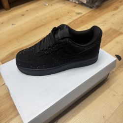 CUSTOM Air Force 1 Black Size 6-11