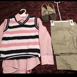 IZOD Sweater Vest Outfit With Loafers For Boys