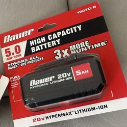 Bauer 20V 5 Amp Hour High Capacity Battery