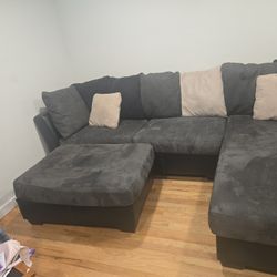 Ashley Furniture, Dark Grey Sectional Couch 