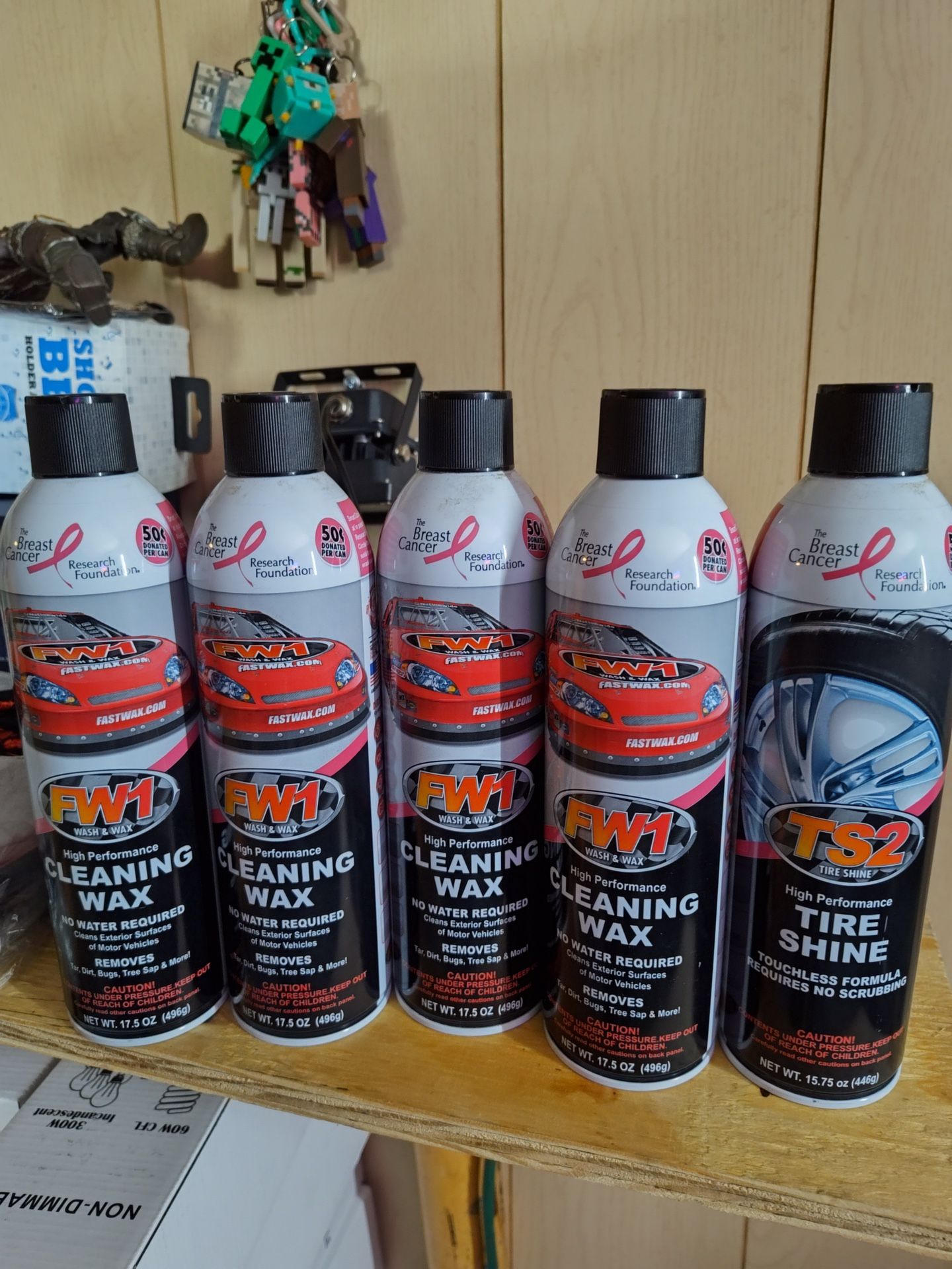 FW 1 cleaning wax And one can of FW 1 tire shine
