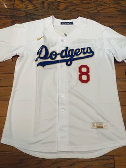 White gold blue Los Angeles dodgers kike Hernandez opening day jersey