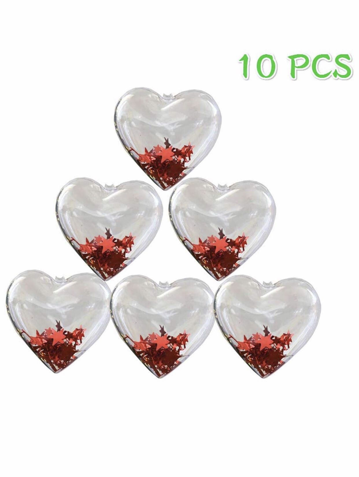 ShellKingdom Fillable Ornament Ball, Clear Transparent Ball & Plastic DIY Bauble Ball for Home/Wedding/Party/Tree/Craft/Christmas/Xmas Decoration/Soa